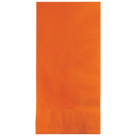 Touch Of Color 4" x 8" Sunkissed Orange Dinner Napkins 600 PK 67191B